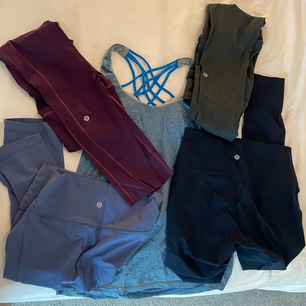 Lululemon 5 item bundle (size 8)